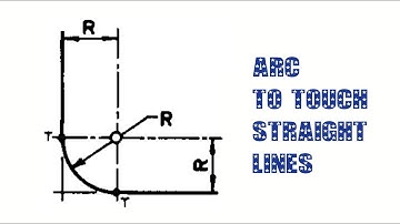 HOW TO DRAW ARC OF RADIUS R TANGENTIAL TO THE ARM OF A RIGHT ANGLE || PRINCIPLE OF TANGENCY