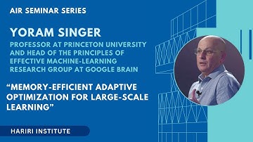AIR Seminar Series: Professor Yoram Singer, Princeton University & Google