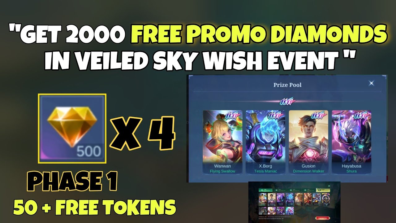 VEILED SKY EVENT FREE DRAWS + 2000 PROMO DIAMONDS IN PHASE 1 & PHASE 2