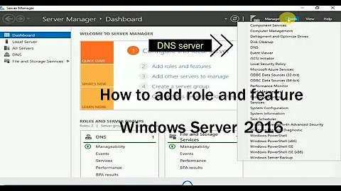 how to add role and feature Windows Server 2016