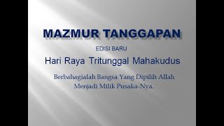 MAZMUR TANGGAPAN EDISI BARU - 30 Mei 2021 -  Hari Raya Tritunggal Mahakudus