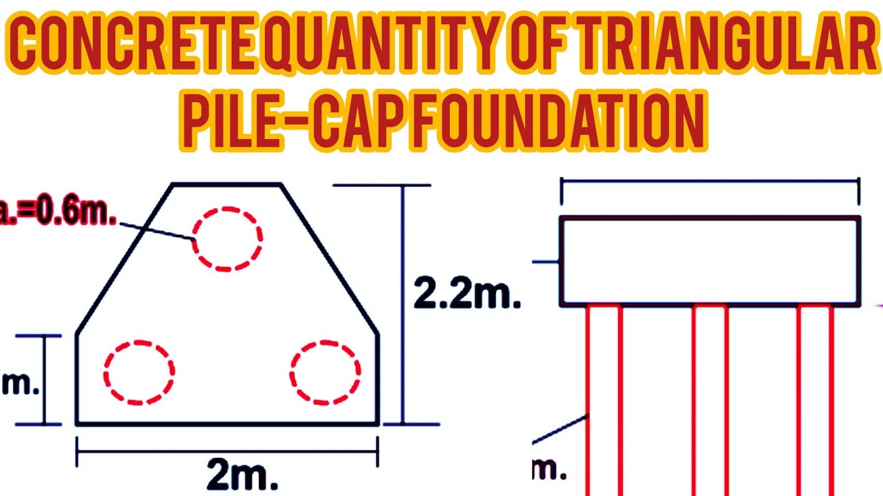 CONCRETE VOLUME OF TRIANGULAR PILE-CAP FOUNDATION( PILE-CAP KA CONCRETE ...
