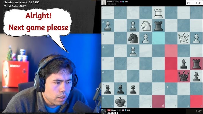 Replying to @Tired_Nomad GM Hikaru Doesnt Know He's Playing against a