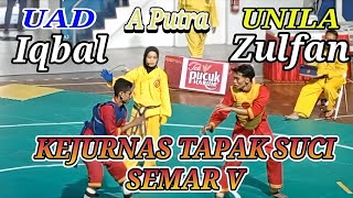 Muhammad Iqbal UAD vs Zulfan Ramdhan UNILA kelas A Putra | Kejurnas Tapak Suci SEMAR V 2023