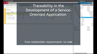 Traceability in the Development of a Service-Oriented Application