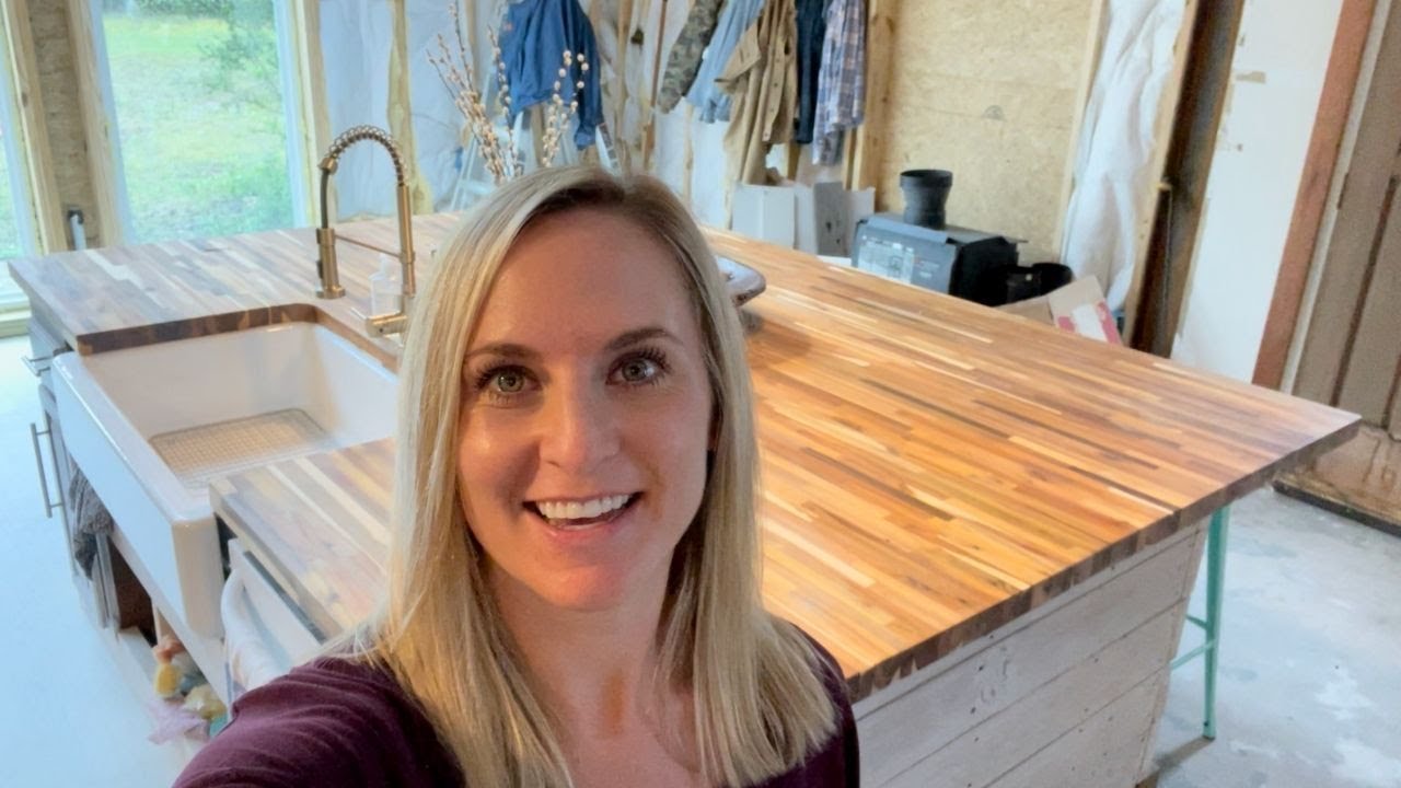 Texas Sized Kitchen Island | The Kitchen PT 1 | Bob & JM - YouTube