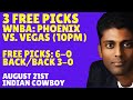WNBA Pick - Phoenix Mercury vs Las Vegas Aces Prediction, 8/21/2025 Best Bets, Odds & Betting Tips