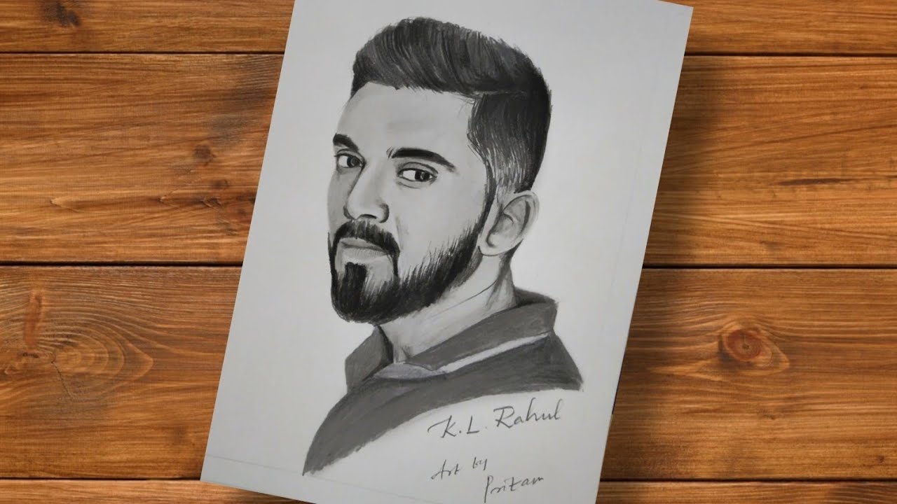 Drawing KL Rahul Indian Cricketer KL Rahul Pencil Drawing By Pritam drawing-kl-rahul-indian-cricketer-kl-rahul-pencil-drawing-by-pritam