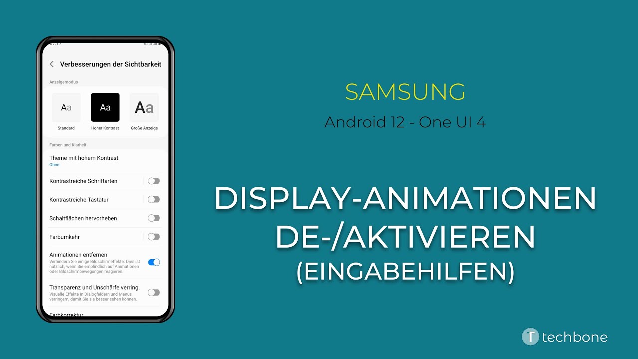 Display-Animationen de-/aktivieren (Eingabehilfen) - Samsung [Android 12 - One UI 4]