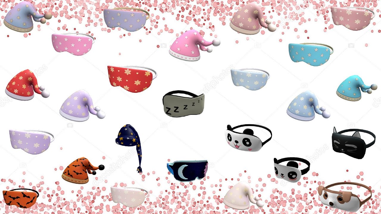 Codes For Sleeping Masks And Pajama Hats With Links Roblox Teehee Youtube - roblox eye mask