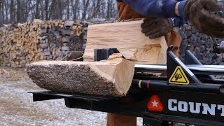 $25 Upgrade that saving, time, energy and my back when processing firewood - Log Splitter Shelf