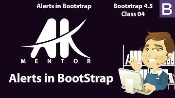 How to make Alerts in Bootstrap|Bootstrap Latest Version 4..53|Class 04
