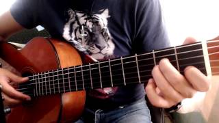 Video thumbnail of "ranma 1/2 guitarra TUTORIAL olvida la amargura Parte 1 らんま½ Guitar"