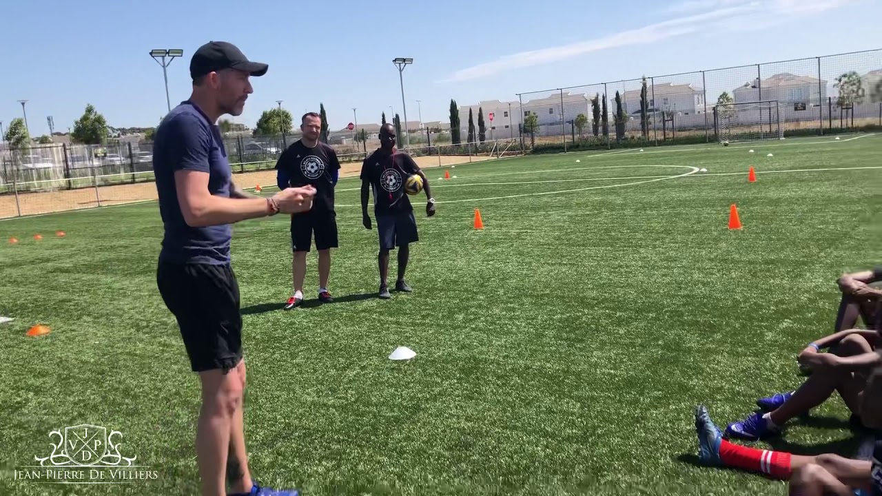 Speaking to kids at We Love Football Academy in Cape Town South Africa