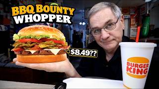 Burger King NEW BBQ Bounty Whopper $8.49 920 Cal 🌡️⚖️ Star Wars Joe Is Hungry