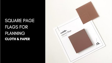 5 Ideas for How to Use Your Square Page Flags | Cloth & Paper