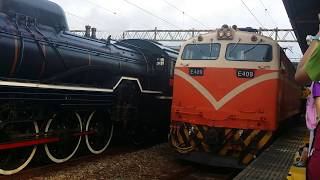 2017/6/11 DT668蒸汽機車 倒車後停車 E409倒車連接5806次 觀音彩繪觀光列車