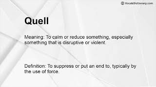 Quell Meaning