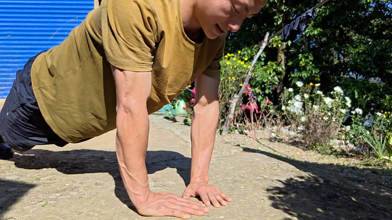 34/75 hard day challenge diamond push ups exercise | 2026 - YouTube