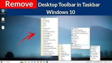 How to Remove Desktop Toolbar from Taskbar in Windows 10?