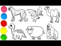 Draw AMAZING Animals in Minutes! Cheetah, Dragon, Camel, Dinosaur, Sheep, Gorilla