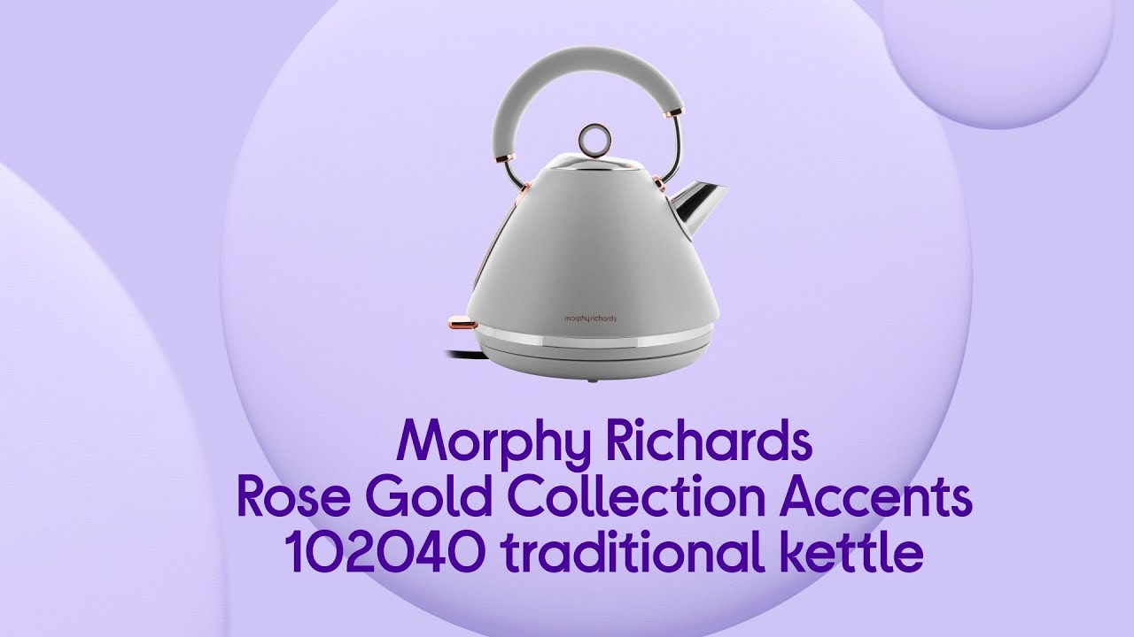 Buy MORPHY RICHARDS Rose Gold Collection Accents 102040 Traditional Kettle  - Grey & Rose Gold