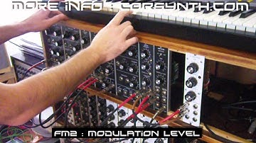 Corsynth C101 - VCF as a VCO + Audio FM sounds ( Modular Synthesizer )