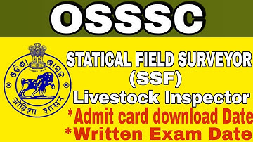 Statistical field Surveyor exam date || SFS exam date || statistical Surveyor admit card download