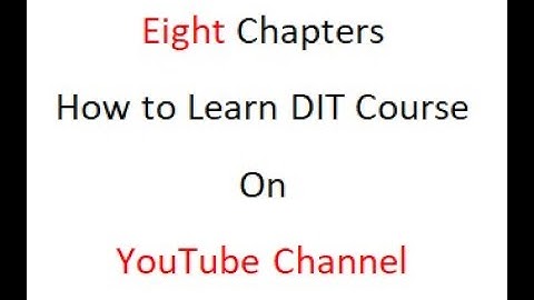 How to learn Computers- DIT in Urdu/DIT complete course lecture 8