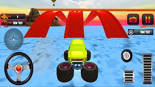 몬스터 트럭 수상 서핑: 트럭 레이싱 게임 - 안드로이드 게임플레이 screenshot 4