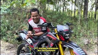 Projeck Modif Megapro mono jadi CRF Pakai skok Real jump kenalpot ori CRF