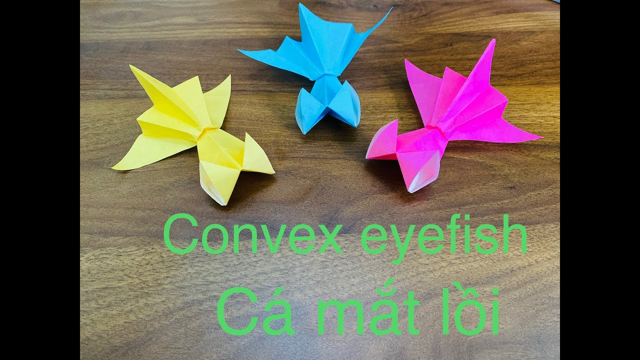 Origami paper fish/How to make a paper convex eyefish/origami paper ...