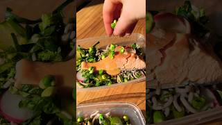 It only takes 15 minutes to whip up this salmon & soba noodle bowl 🐟🍜 #fishrecipe #lunch #shorts
Soba noodle salmon bowl
Serves 2 | Prep 10 mins | Cooking 5 mins
2 x 230g pkt Coles Soba Noodles
60g Coles Chopped Kale
4 radish, thinly slice
2 spring onions, thinly sliced
2 qukes, thinly sliced
50g wasabi peas or roasted fava beans
1 tbs miso paste
2 tbs Coles Asia Rice Vinegar
1 tbs Coles Olive Oil
1 tsp Coles Asia Sesame Oil
1 tsp Coles Caster Sugar
150g Coles Natural Tasmanian Hot Smoked Salmon
1 tsp Coles Asia Fried Garlic
1. Cook soba noodles following packet directions. Drain and rinse under cold water.
2. Place noodles in a large bowl with kale, radish, qukes and peas or beans. Toss to combine.
3. In a small bowl, whisk together miso, vinegar, combined oil and sugar.
4. Divide noodle mixture among bowls and top with salmon. Drizzle with dressing and serve sprinkled with fried garlic. It only takes 15 minutes to whip up this salmon & soba noodle bowl 🐟🍜 #fishrecipe #lunch #shorts