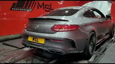 Mercedes C63 in for a custom stage 1 remap and dyno package at MSL