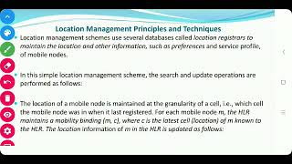 MCA- Mobile Computing-BE CSE-IT- Location Management: Principles and Techniques