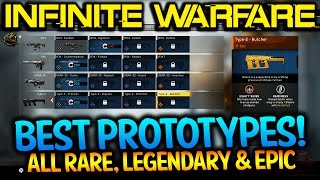 BEST WEAPON PROTOTYPES in "INFINITE WARFARE" BETA! ALL "RARE", "LEGENDARY" & "EPIC" PROTOTYPES!
