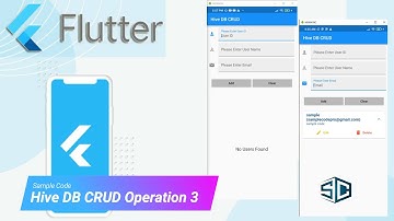 Flutter Hive DB CRUD Operation 3 by Sample Code | Flutter Tutorial | Flutter 2022
