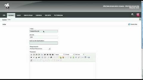 CMS Made Simple - How to Add & Edit Job Listings by EDUCO