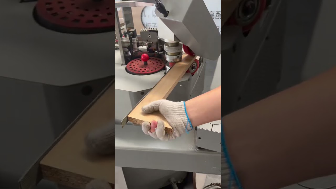 The edge sealing of the narrow strip board can be done well. But it needs to be trimmed manually.