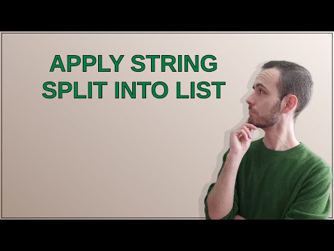 Apply string split into list
