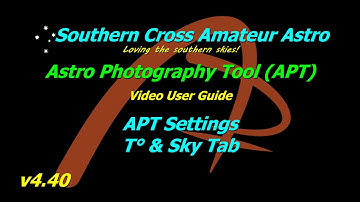 APT User Guide - APT Settings - Temperature & Sky Tab
