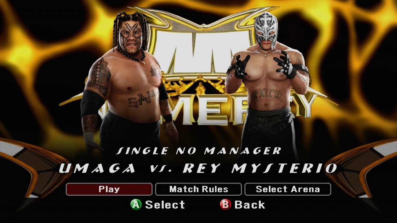 WWE SmackDown vs. Raw 2008 | Umaga vs. Rey Mysterio - YouTube