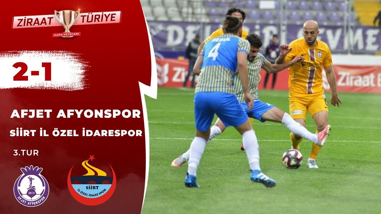 Afjet Afyonspor 2-1 Siirt İl Özel İdarespor Maç Özeti (Ziraat Türkiye Kupası 3.Tur) 26.09.2018