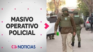 OCHO DETENIDOS tras intenso operativo policial en tres comunas de la Región Metropolitana