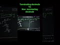 Terminating and non terminating decimals #maths