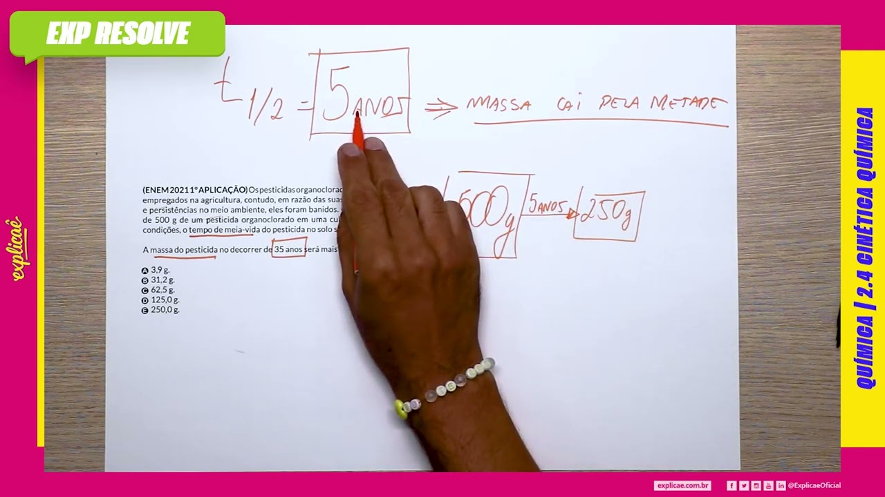 OS PESTICIDAS ORGANOCLORADOS FORAM AMPLAMENTE EMPREGADOS NA AGRICULTURA (...) |  CINÉTICA QUÍMICA