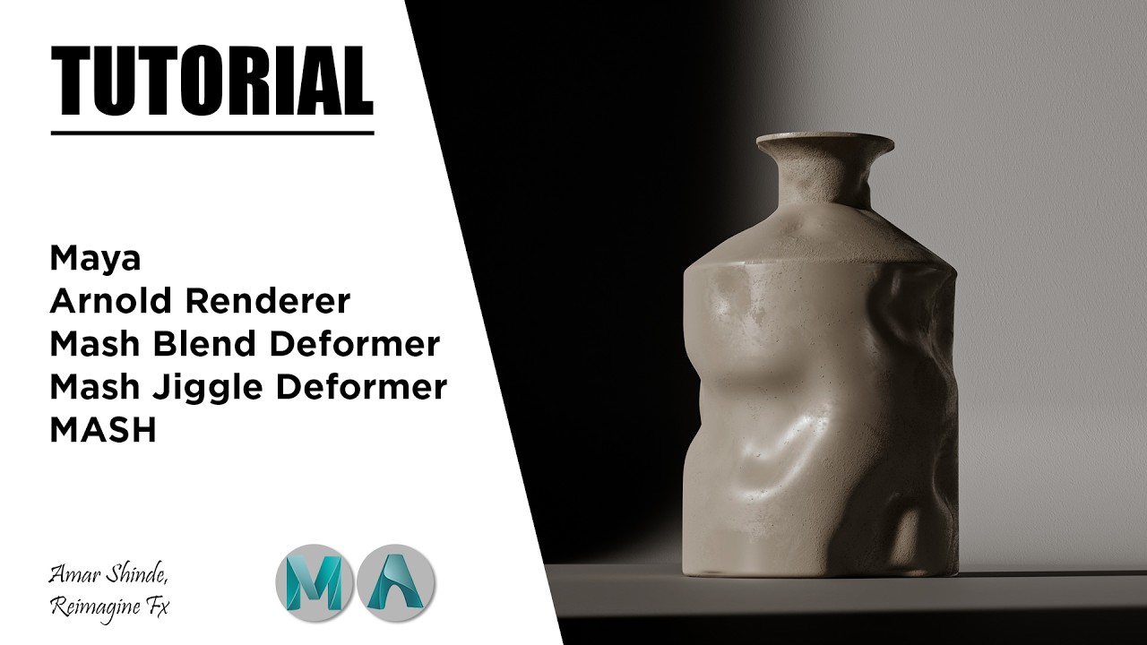 MASH Blend Deformer | Maya And Arnold Renderer | Tutorial - YouTube