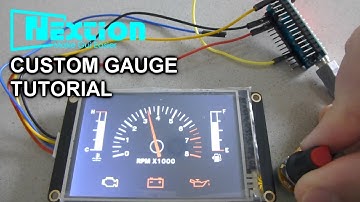 Nextion+Arduino Tutorial #4 Custom Gauge And Play Video