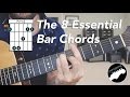The 8 essential bar chord shapes   easy beginner guitar lesson