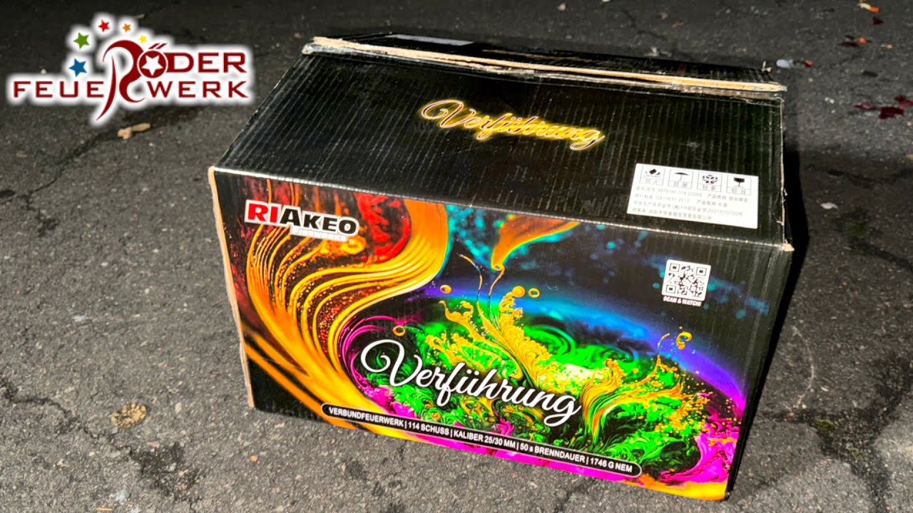RIAKEO/RÖDER FEUERWERK VERFÜHRUNG 🔥 VERBUNDFEUERWERK NEUHEIT 2023 🎆 129,95€